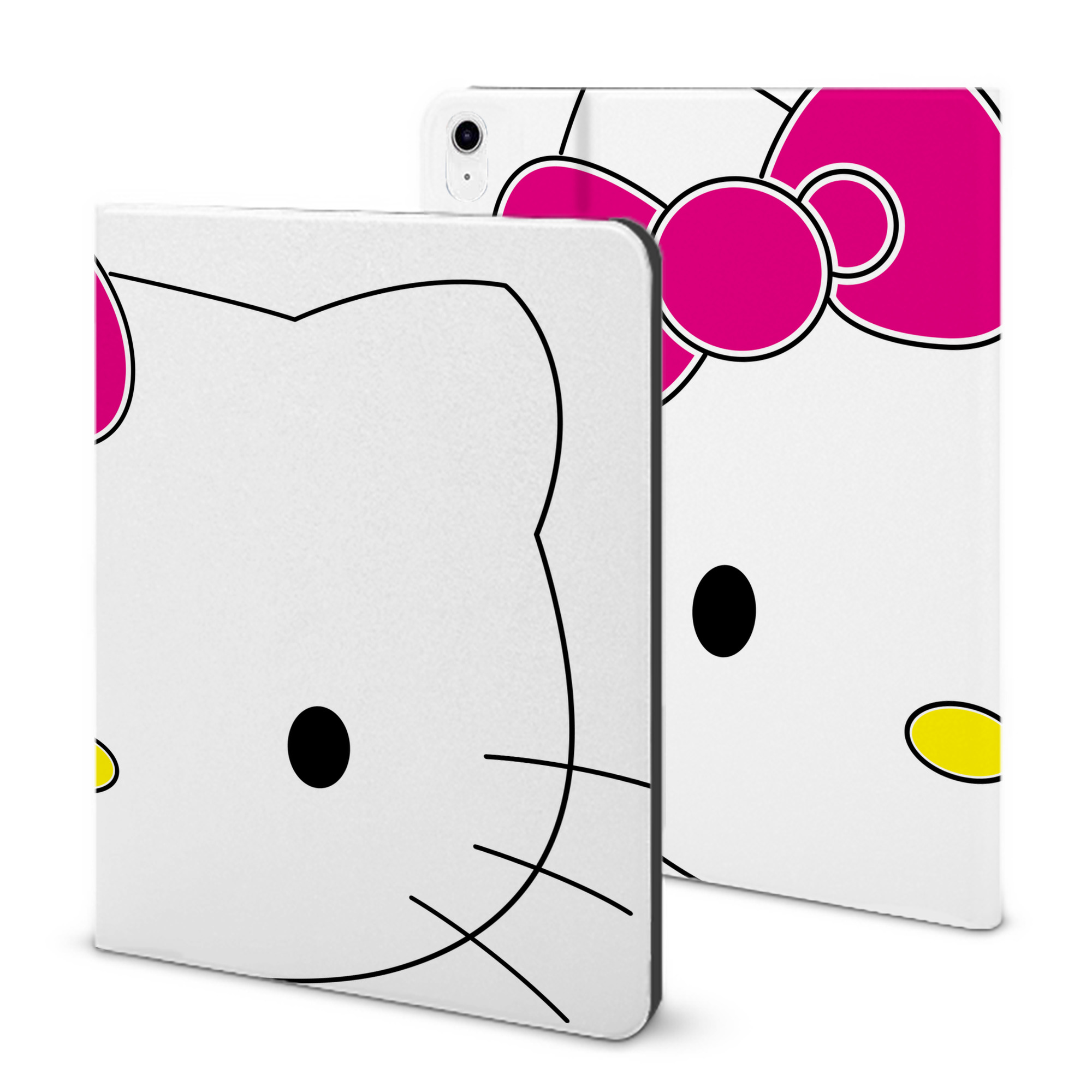 （画像用） Hello Kitty ハローキティ IPad ケース ブック型 PUレザー TPU 耐衝撃 軽量 薄型 ペン収納なし 全面保護 IPad 各モデル対応